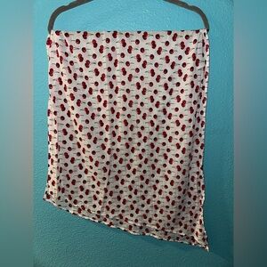 Abercrombie & Fitch Red Cherry Pattern Scarf